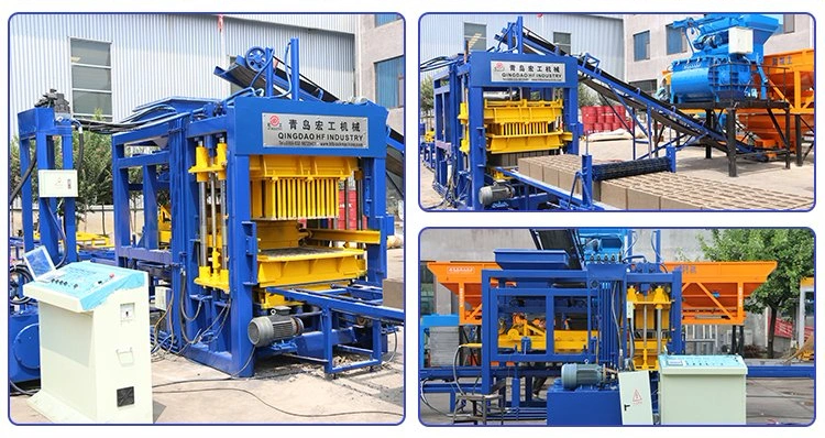 Qt8-15 Full Automatic Hydraulic Color Paver Interlocking Building Hollow Solid Fly Ash Sand Cement Concrete Block Brick Making Machine with Lowest Price